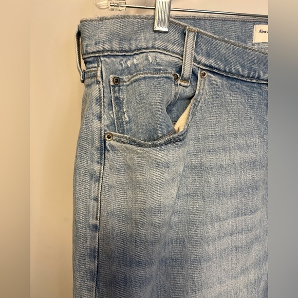 Abercrombie & Fitch Curve Love Crossover Dad High Rise Straight Leg Jeans Sz 16 - Picture 10 of 10